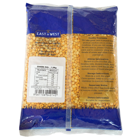 East n West Chana Dal 1.5Kg Back