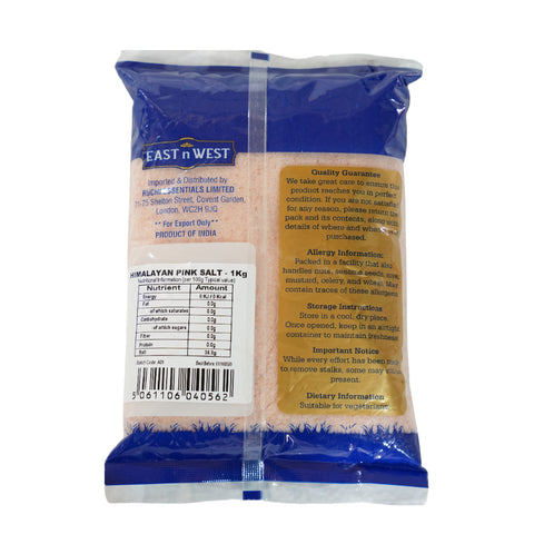East n West Himalayan Pink Salt 1Kg Back