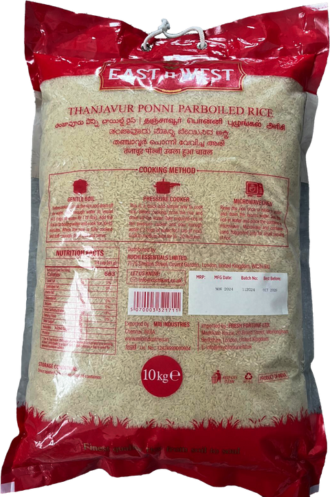 East n West Thanjavur Ponni Rice 10Kg back