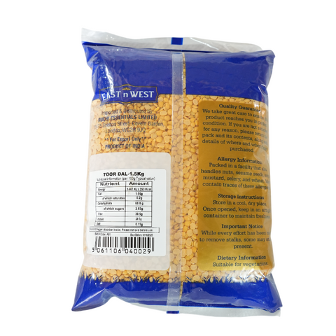 East n West Toor Dal 1.5Kg Back