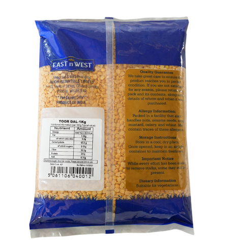 East n West Toor Dal 1Kg Back