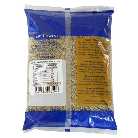 East n West Whole  Bajra | Pearl Millet 1Kg Back