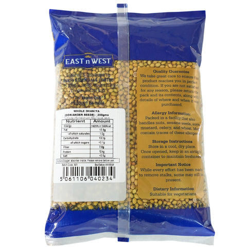 East n West Whole Dhaniya (Coriander Seeds) 200g